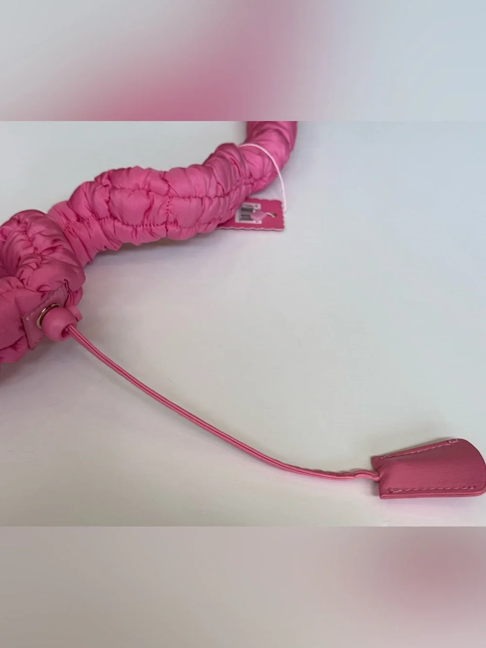 Simply Southern Pink Puff Quilted Shoulder Bag Purse Zip Close Lightweight Hobo